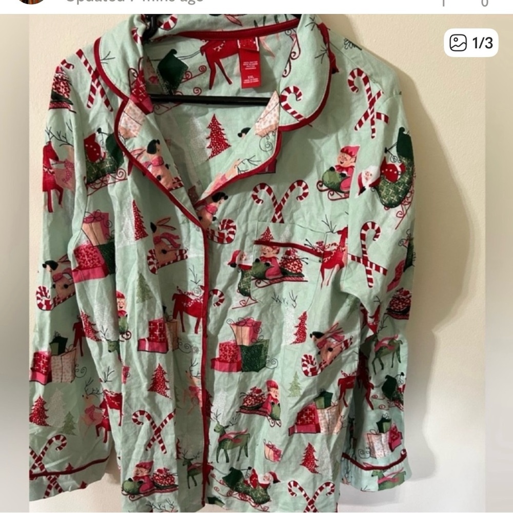 Target Festive Holiday Pajama Top size xxl